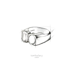 Tomfoolery Dyad Signet no.5  Art Ring Clearance