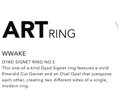 Tomfoolery Dyad Signet no.5  Art Ring Clearance