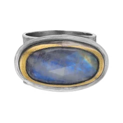 Tomfoolery East West Moonstone Statement Ring Clearance