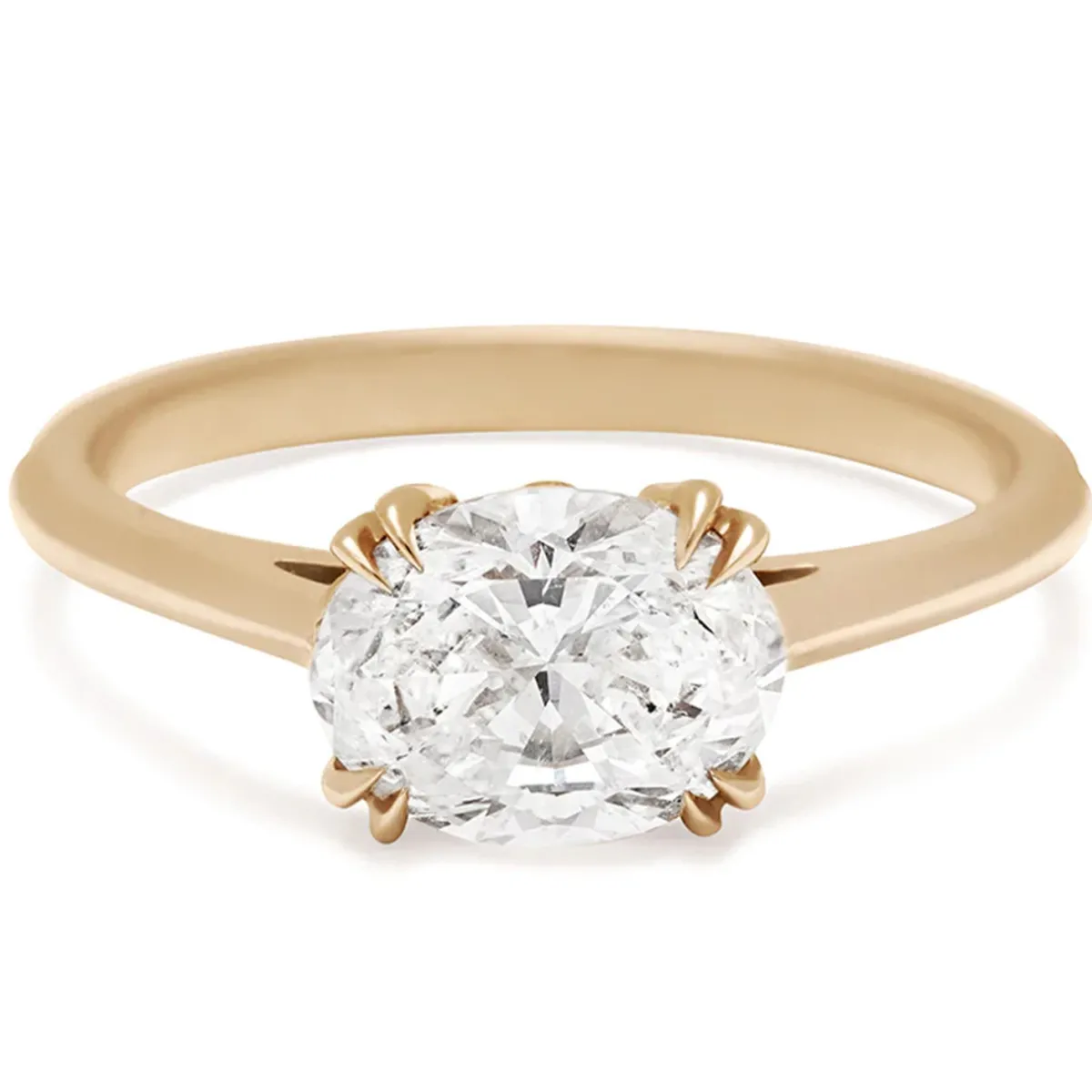 Tomfoolery East/West Oval 1.5ct Lab-Grown Diamond Solitaire Ring Discount