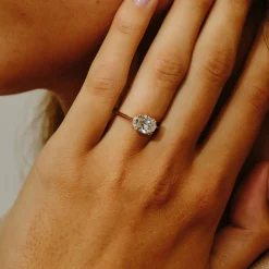 Tomfoolery East/West Oval 1.5ct Lab-Grown Diamond Solitaire Ring Discount