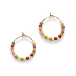 Tomfoolery Echo Beach Beaded Hoops New