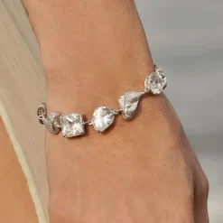 Tomfoolery Eda Silver & White Sapphire Bracelet Online