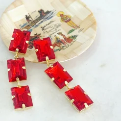Tomfoolery El Tropical Earrings in Forest Discount