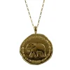 Tomfoolery Elephant Coin Pendant in Gold Vermeil Sale