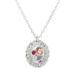 Tomfoolery Embedded Sapphire Medallion Necklace Discount