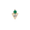Tomfoolery Emerald & Diamond AZ Tri Stud Clearance