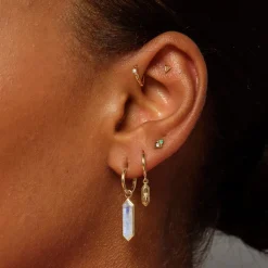Tomfoolery Emerald & Diamond AZ Tri Stud Clearance