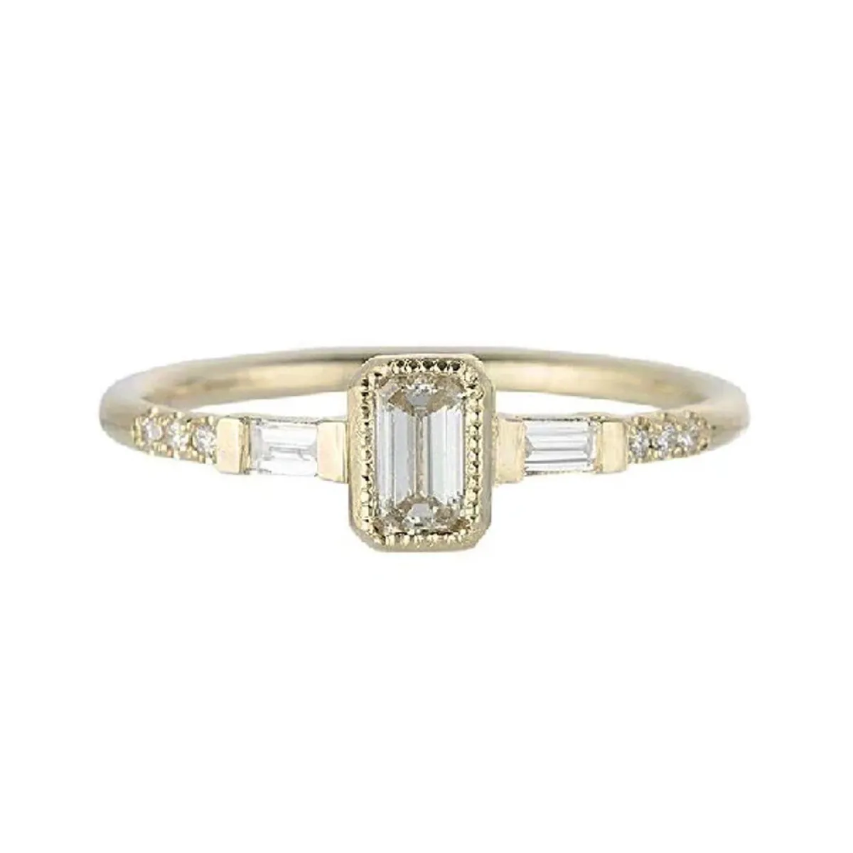 Tomfoolery Emerald Cut Diamond Ring Discount