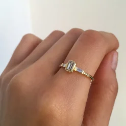 Tomfoolery Emerald Cut Diamond Ring Discount