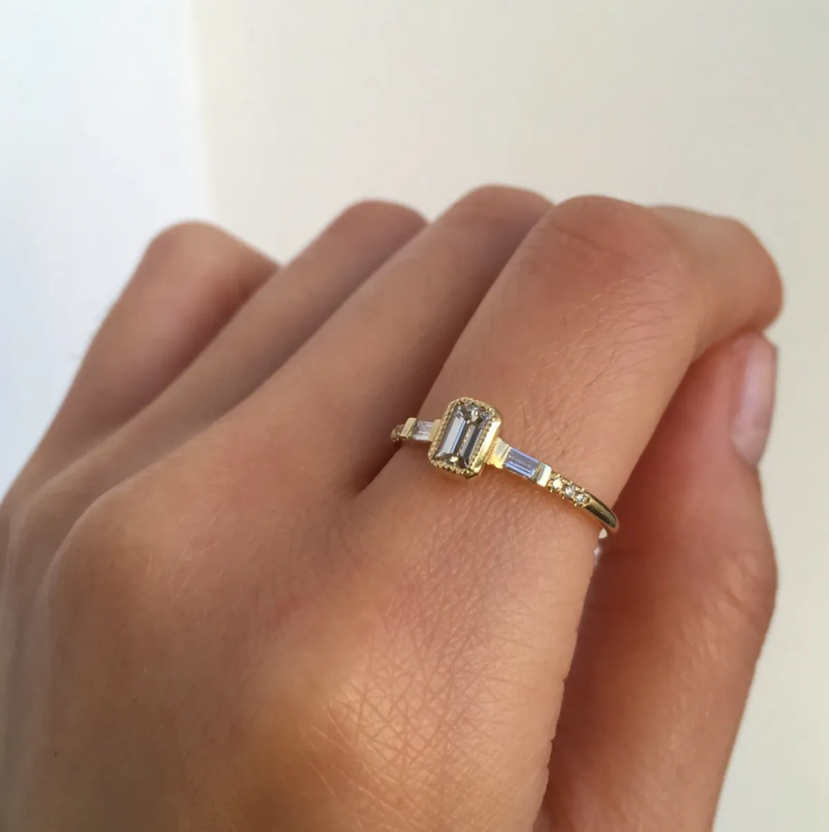 Tomfoolery Emerald Cut Diamond Ring Discount