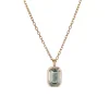 Tomfoolery Emerald Cut Green Sapphire Wisp Necklace Best