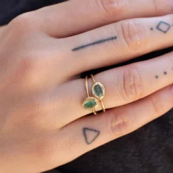Tomfoolery Emerald Oval Stone Ring Online