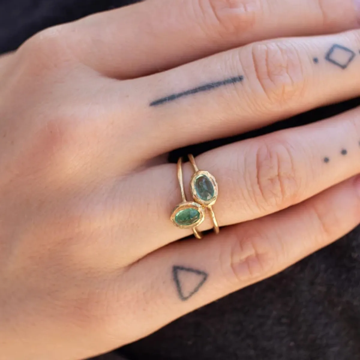 Tomfoolery Emerald Oval Stone Ring Online