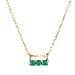 Tomfoolery Emerald 3S Necklace Hot