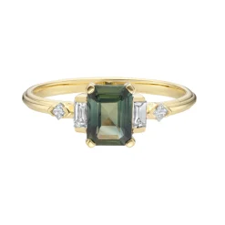 Tomfoolery Empire Green Sapphire Five Stone Ring Discount