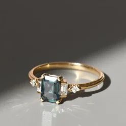 Tomfoolery Empire Green Sapphire Five Stone Ring Discount