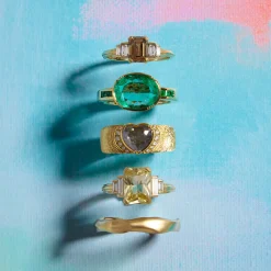 Tomfoolery Empire Stature Five Step Yellow Sapphire Ring Hot