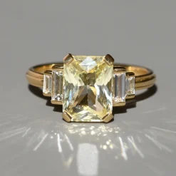 Tomfoolery Empire Stature Five Step Yellow Sapphire Ring Hot