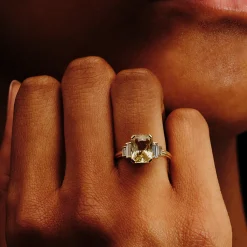 Tomfoolery Empire Stature Five Step Yellow Sapphire Ring Hot