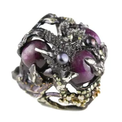 Tomfoolery Enchanted Tree Cocktail Art Ring Outlet