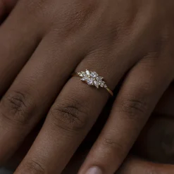 Tomfoolery Engagement Ring with a Cluster of Diamonds – Small Flora Ring Outlet