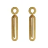 Tomfoolery Entwined Gold Geometric Drop Earrings Discount