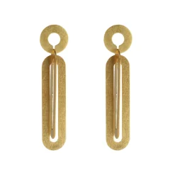 Tomfoolery Entwined Gold Geometric Drop Earrings Discount