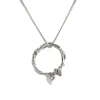 Tomfoolery Entwined Vine Circle Pendant New