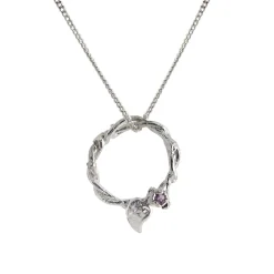 Tomfoolery Entwined Vine Circle Pendant New