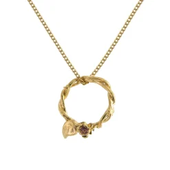 Tomfoolery Entwined Vine Circle Pendant New