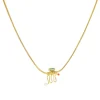 Tomfoolery Ettore Green Baguette & Orange Dot Totem Necklace Best