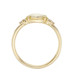 Tomfoolery Eugenie East West Yellow Sapphire Ring Clearance