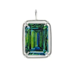 Tomfoolery Eva Gemstone Pendant Emerald Outlet