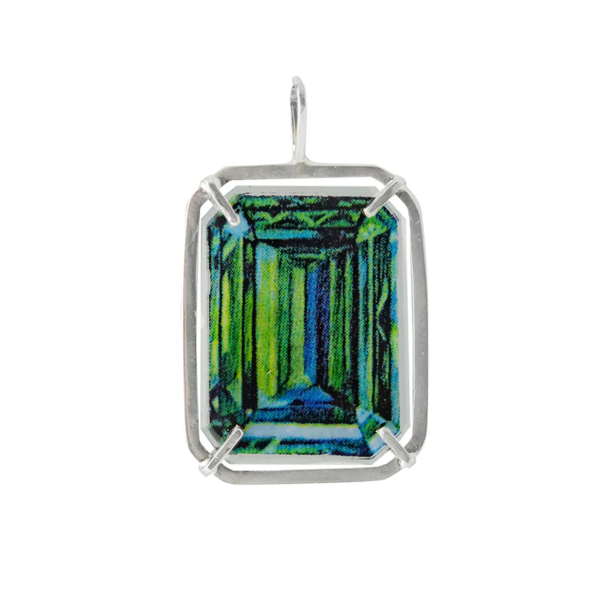Tomfoolery Eva Gemstone Pendant Emerald Outlet