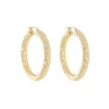 Tomfoolery Extra Large Chunky Tube Silver Gold Plated Hoop 40mm Outlet