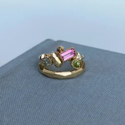 Tomfoolery Faceted 9ct Gold Wedding Band Sale