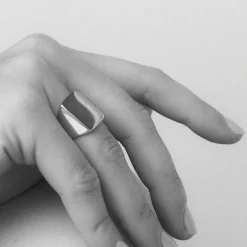 Tomfoolery Fairfax Silver Signet Ring Hot