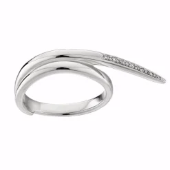 Tomfoolery Feather Diamond Wrap Ring Fashion