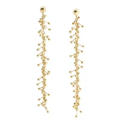 Tomfoolery Fine 18ct Yellow Gold Strand Earrings Hot