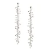 Tomfoolery Fine Silver Long Drop Earrings Hot