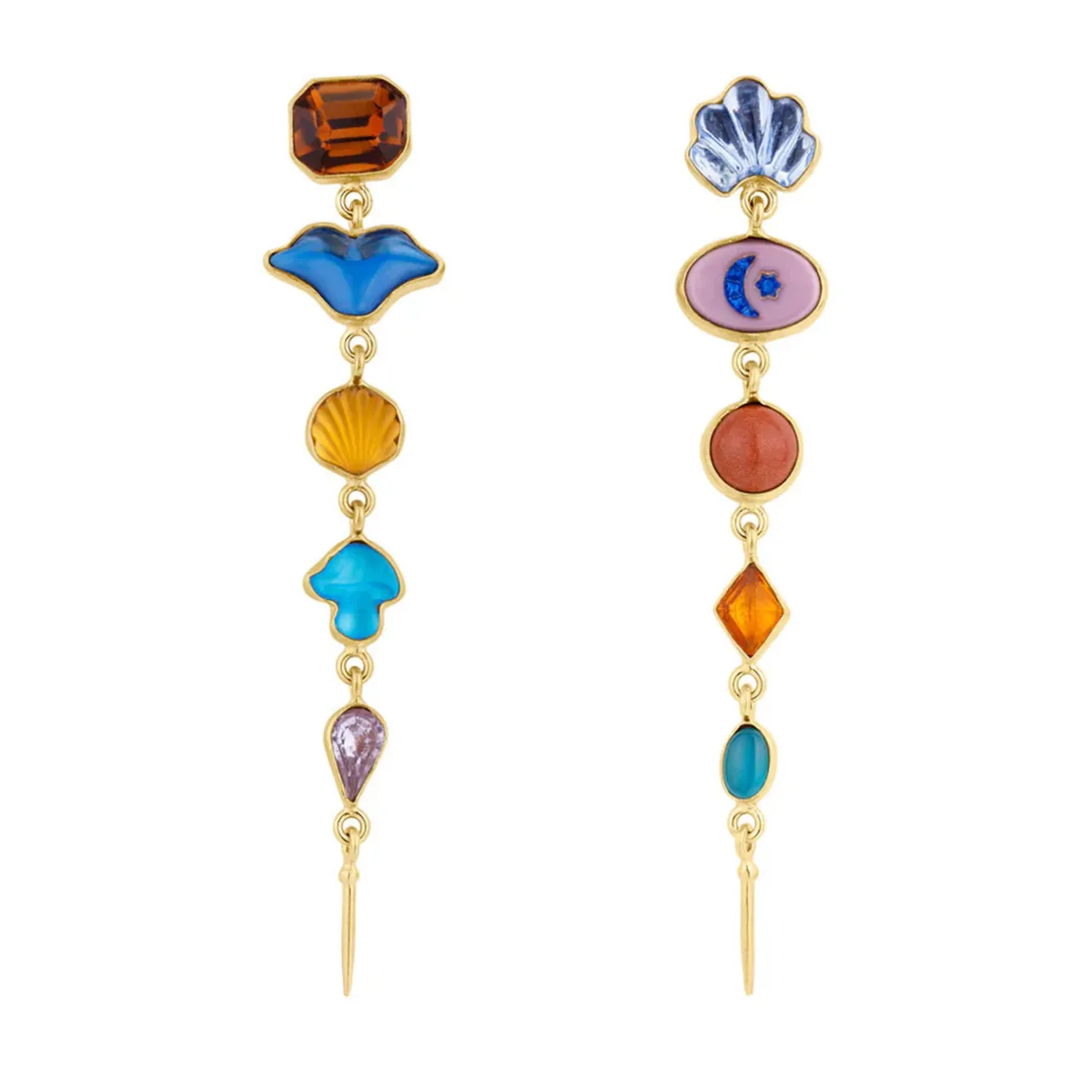 Tomfoolery Five Charm Victorian Drop Earrings Sale