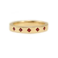Tomfoolery Five Stone Princess Eternity Ring Fashion