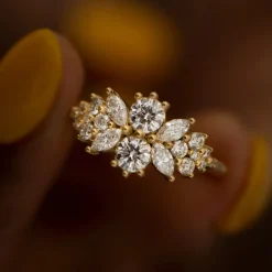 Tomfoolery Flora Cluster Engagement Ring with Round Diamonds Discount