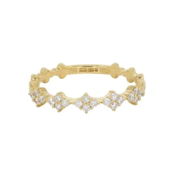 Tomfoolery Floral Diamond Half Eternity Ring Clearance
