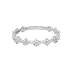 Tomfoolery Floral Diamond Half Eternity Ring Clearance