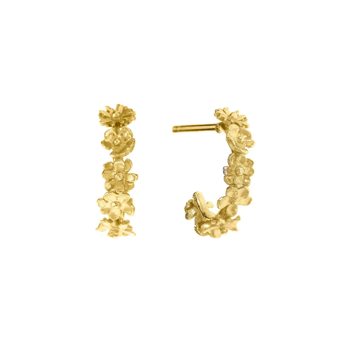 Tomfoolery Floral Mini Hoop Earrings Fashion