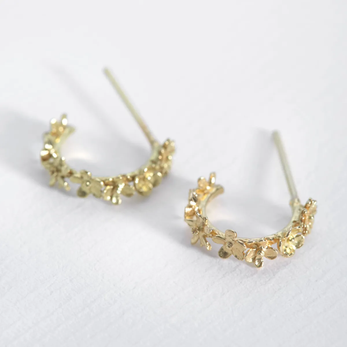 Tomfoolery Floral Mini Hoop Earrings Fashion