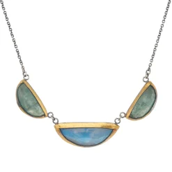 Tomfoolery Folded Triple Crescent Necklace Clearance