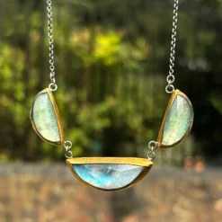 Tomfoolery Folded Triple Crescent Necklace Clearance